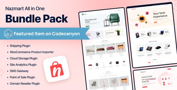 Nazmart Bundle Pack – Multi-Tenancy eCommerce Platform (SAAS)