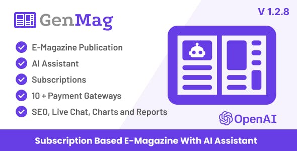 GenMag - E-Magazine with AI Assistant